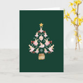 Ballerina Bunny Christmas Tree Karte (Gelbe Blume)