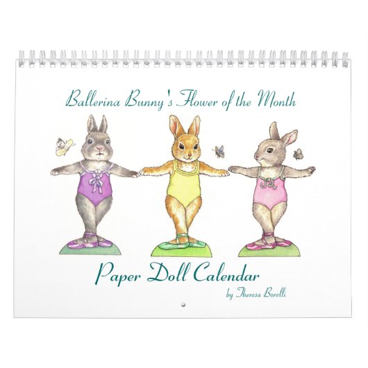 Ballerina Bunny Paper Doll Kalender (Titelbild)