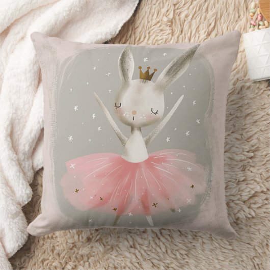 Ballerina Bunny Pillow, rosa Tutu Rabbit Kissen (Decke)