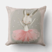 Ballerina Bunny Pillow, rosa Tutu Rabbit Kissen (Vorderseite)