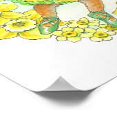 Ballerina Bunny Print Jonquil Poster (Ecke)