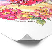 Ballerina Bunny Print Rose Poster (Ecke)