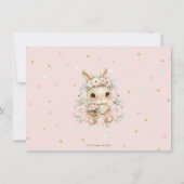 Ballerina Bunny Rabbit 1st 2nd 3rd Birthday Photo Dankeskarte (Rückseite)