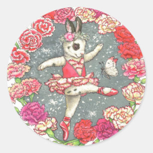Ballerina Bunny Stickers Carnation
