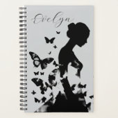 Ballerina & Butterflies Inspirational Quote Name Planer (Vorderseite)