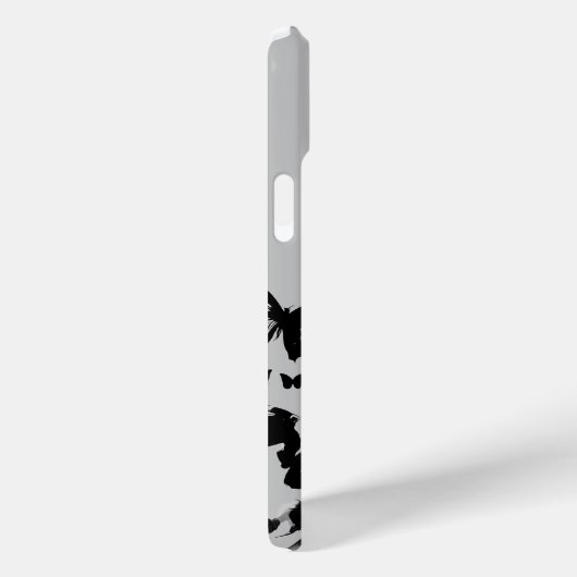 Ballerina & Butterflies Silhouette Schwarz/Grau Na Case-Mate iPhone Hülle (Rückseite / Rechts)