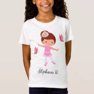 Ballerina Butterfly Friend Tutu Ballet Girl T-Shirt
