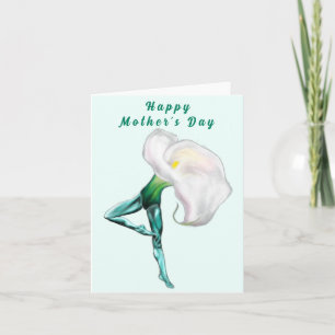 Ballerina Calla Lily Blume Muttertagskarte Karte