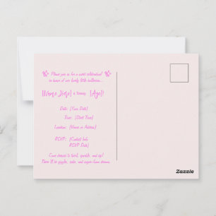 Ballerina Cappuccina Geburtstagseinladung – Custom Postkarte