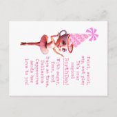 Ballerina Cappuccina Geburtstagskarte - Niedlicher Feiertagspostkarte (Vorderseite)