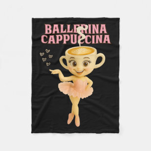 Ballerina Cappuccina Italienisch Brainrot Meme Kid Fleecedecke