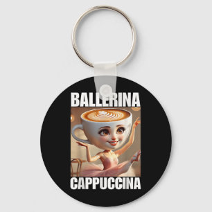 Ballerina Cappuccina - Italienisch Brainrot Meme Schlüsselanhänger