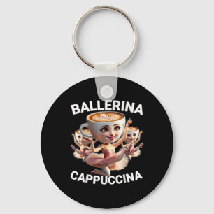 Ballerina Cappuccina italienisches Brainrot Meme L Schlüsselanhänger