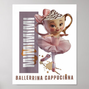 Ballerina Cappuccino Italienischer Brainrot Meme S Poster