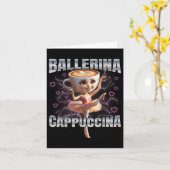 Ballerina Cappuccino Karte (Gelbe Blume)