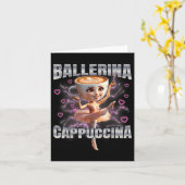 Ballerina Cappuccino Karte (Gelbe Blume)