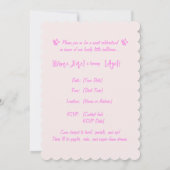 Ballerina Cappucina Geburtstag individuell anpassb Einladung (Rückseite)