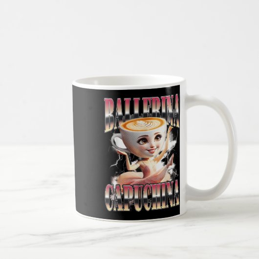 Ballerina Capuchina Funny Italian Brainrot Meme Hu Kaffeetasse (Rechts)