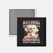Ballerina Capuchina Funny Italian Brainrot Meme Hu Magnet (Vorderseite/Rückseite)