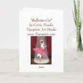 Ballerina Cat Chocolate Point Siam Grußwagen Karte (Rückseite)