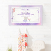 Ballerina Cat Kindergeburtstag Party Banner (Insitu)