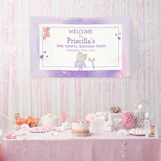 Ballerina Cat Kindergeburtstag Party Banner (Party)