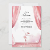 Ballerina Center Bühne Kindergeburtstag Party Einladung (Vorderseite)