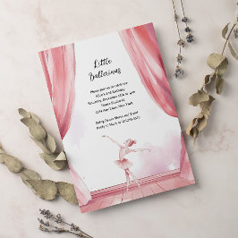 Ballerina Center Bühne Kindergeburtstag Party Einladung