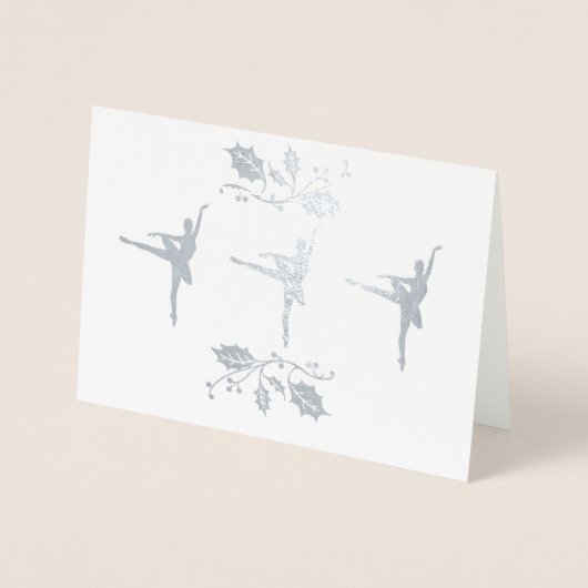 Ballerina Christmas Folienkarte (Vorderseite)