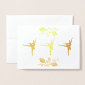Ballerina Christmas Folienkarte (Vorderseite mit Umschlag)