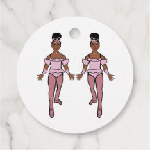 Ballerina Circle Favor Tags #1