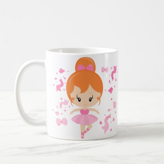 Ballerina Coffee Behalte mir auf den Zehen lustig Kaffeetasse (Links)