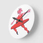 Ballerina Cow Runde Wanduhr (Winkel)