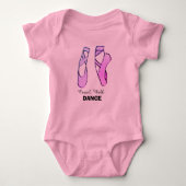 Ballerina Crawl, Walk, Tanz Baby Strampler (Vorderseite)