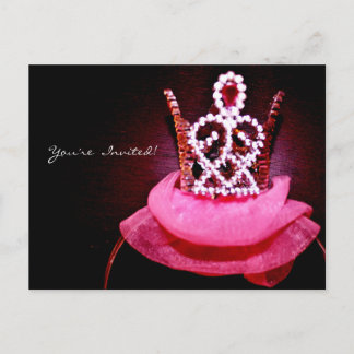 Ballerina Crown Einladungspostkarte