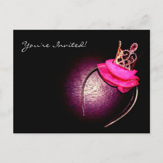 Ballerina Crown Einladungspostkarte