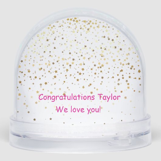 BALLERINA DACKEL SNOW GLOBE SCHNEEKUGELN (Rückseite)