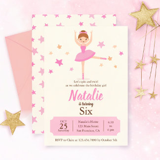 Ballerina Dance Birthday Einladung