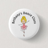 Ballerina Dance Class Button (Vorderseite)