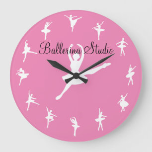 Ballerina Dance Class Thema Wand Große Wanduhr