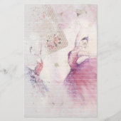 Ballerina Dance Duo Blumenflechte Briefpapier (Vorderseite)