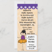 Ballerina Dance Einladungen (Rückseite)