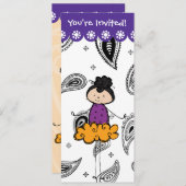 Ballerina Dance Einladungen (Vorne/Hinten)