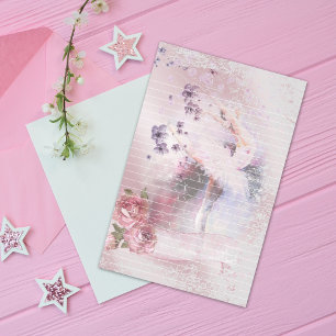 Ballerina Dance Florals Lined Briefpapier