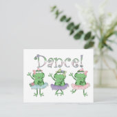 Ballerina Dance Frogs Postkarte (Stehend Vorderseite)