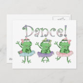 Ballerina Dance Frogs Postkarte (Vorne/Hinten)