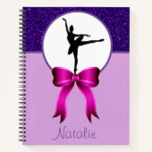 Ballerina Dance Glitzer und Bow Notizblock (Vorderseite)