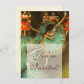 Ballerina Dance Green Dancer Edger Degas Painting Einladung (Vorne/Hinten)