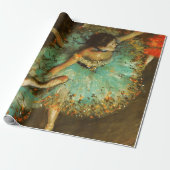 Ballerina Dance Green Dancer Edger Degas Painting Geschenkpapier (Ungerollt)