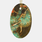 Ballerina Dance Green Dancer Edger Degas Painting Keramikornament (Links)